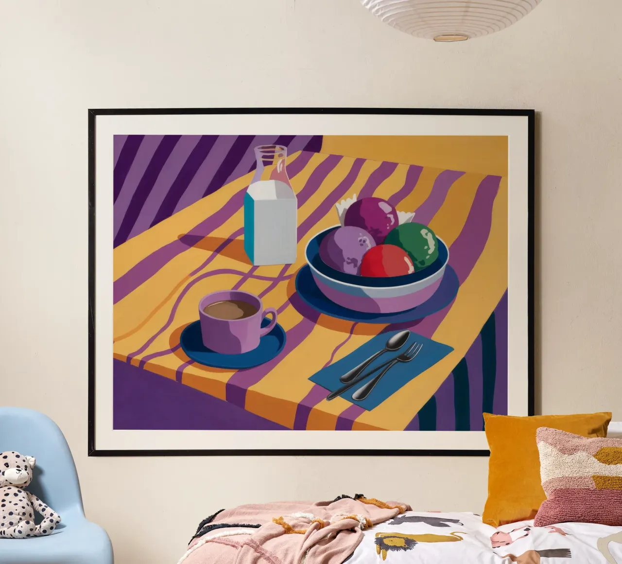 Tavola di ametista Stillness poster con telaio in plastica da Tiga Bersama