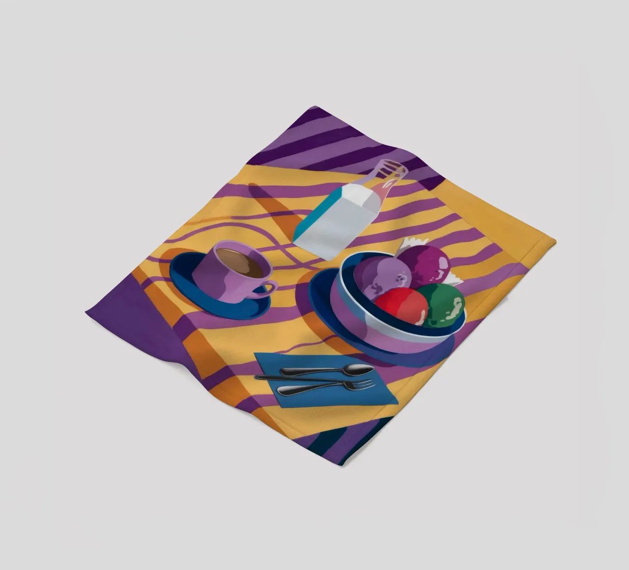 Amethyst Table Stillness fleece blanket by Tiga Bersama