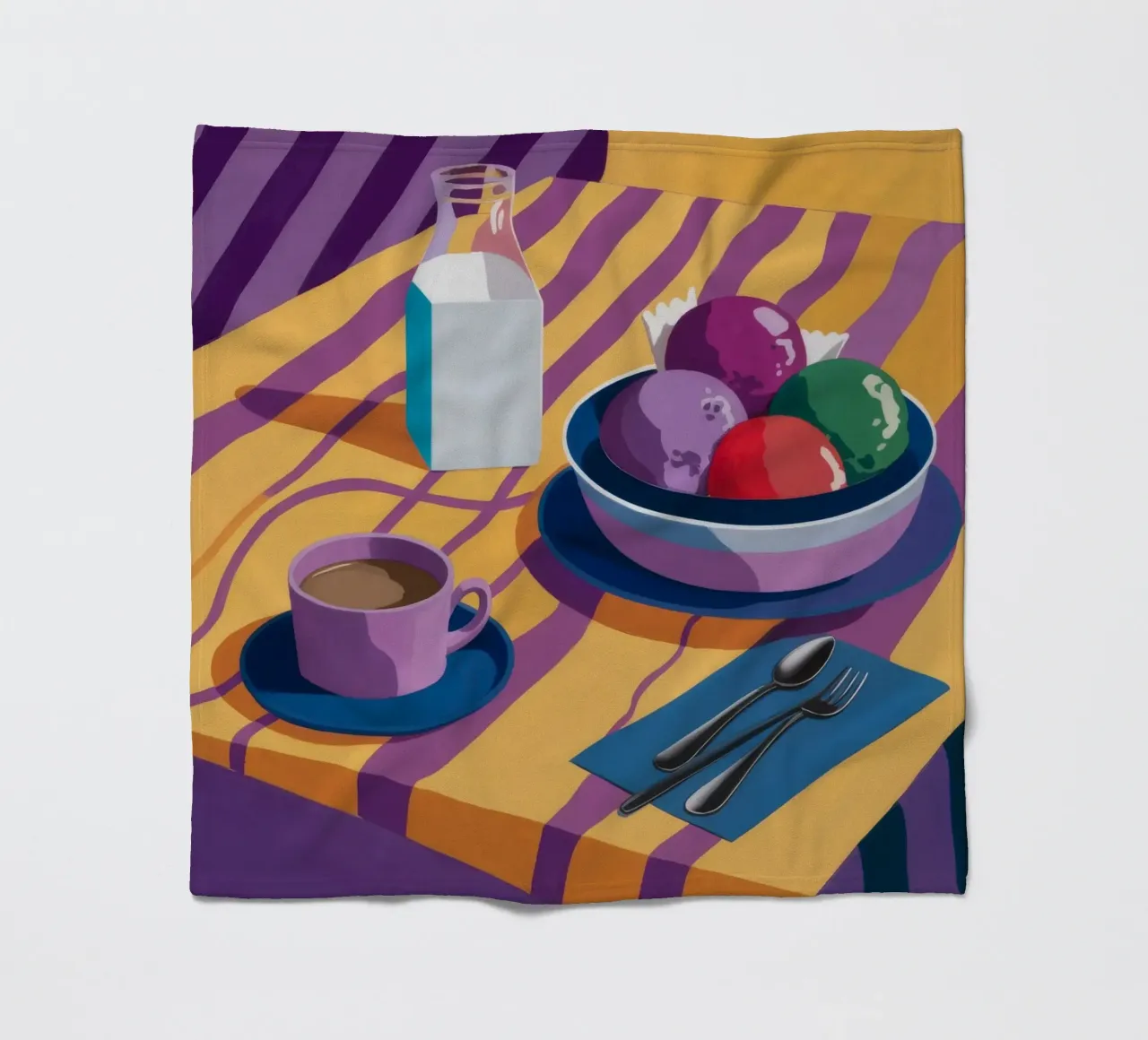 Amethyst Table Stillness fleece blanket by Tiga Bersama