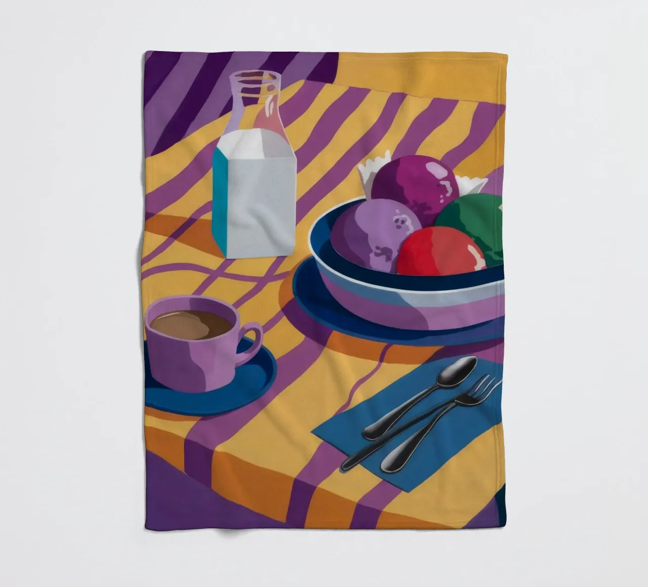Amethyst Table Stillness fleece blanket by Tiga Bersama