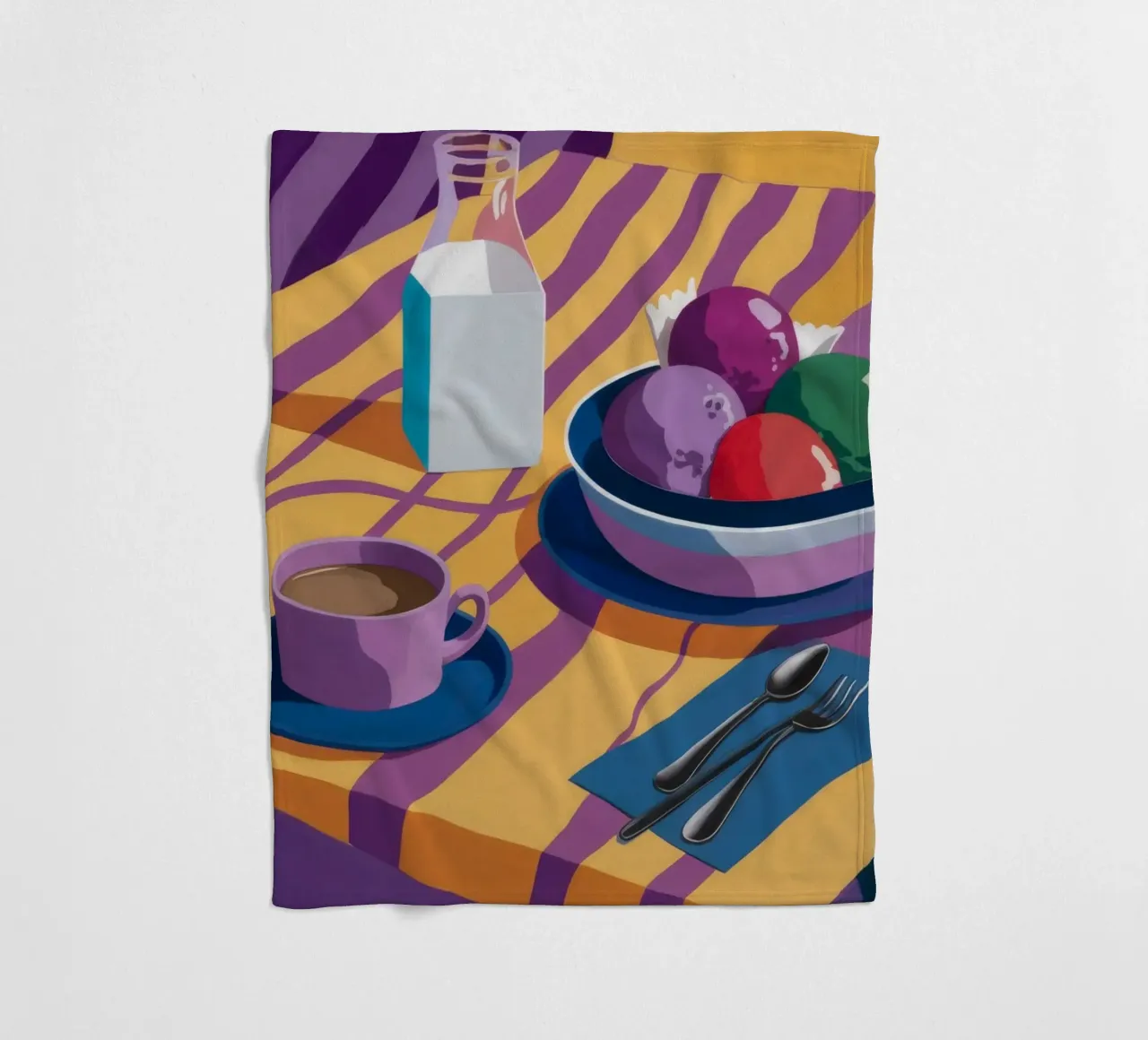 Amethyst Table Stillness fleece blanket by Tiga Bersama