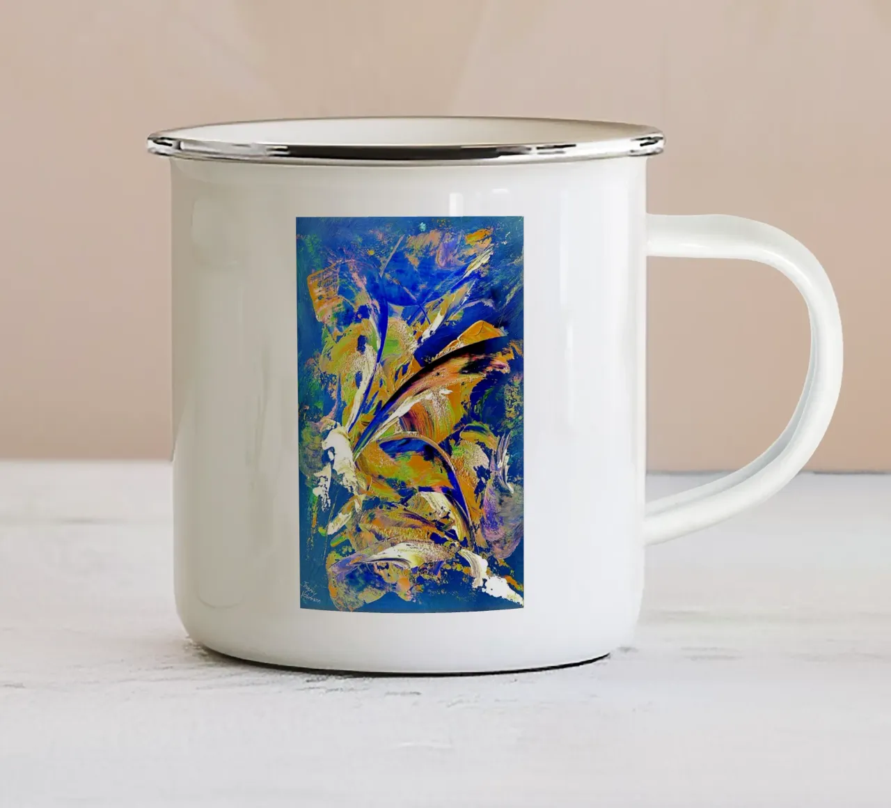 IDEAL GIFT 52 invers tazza in smalto da Thierry Vobmann Abstract painting
