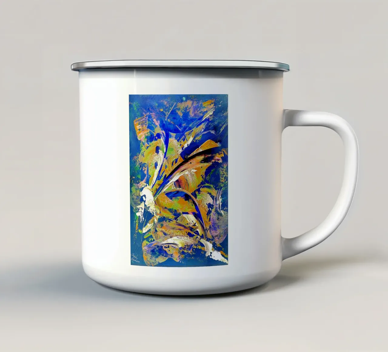 IDEAL GIFT 52 invers tazza in smalto da Thierry Vobmann Abstract painting