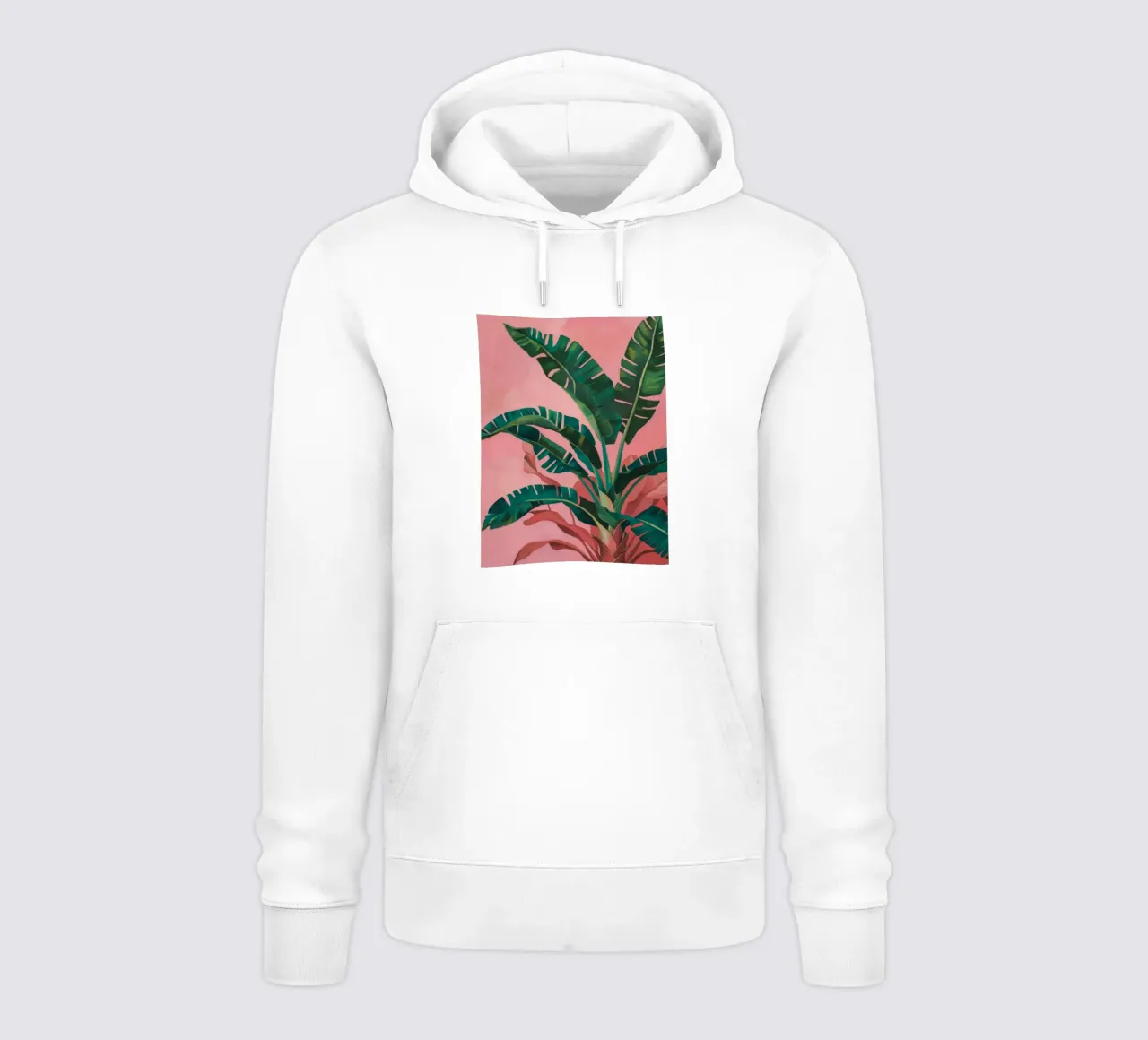 Rosa foglia di banana felpa con cappuccio da Pan Denim