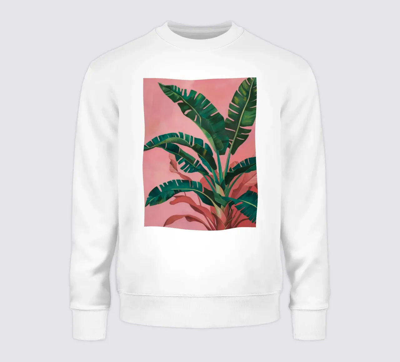 Rosa foglia di banana felpa da Pan Denim