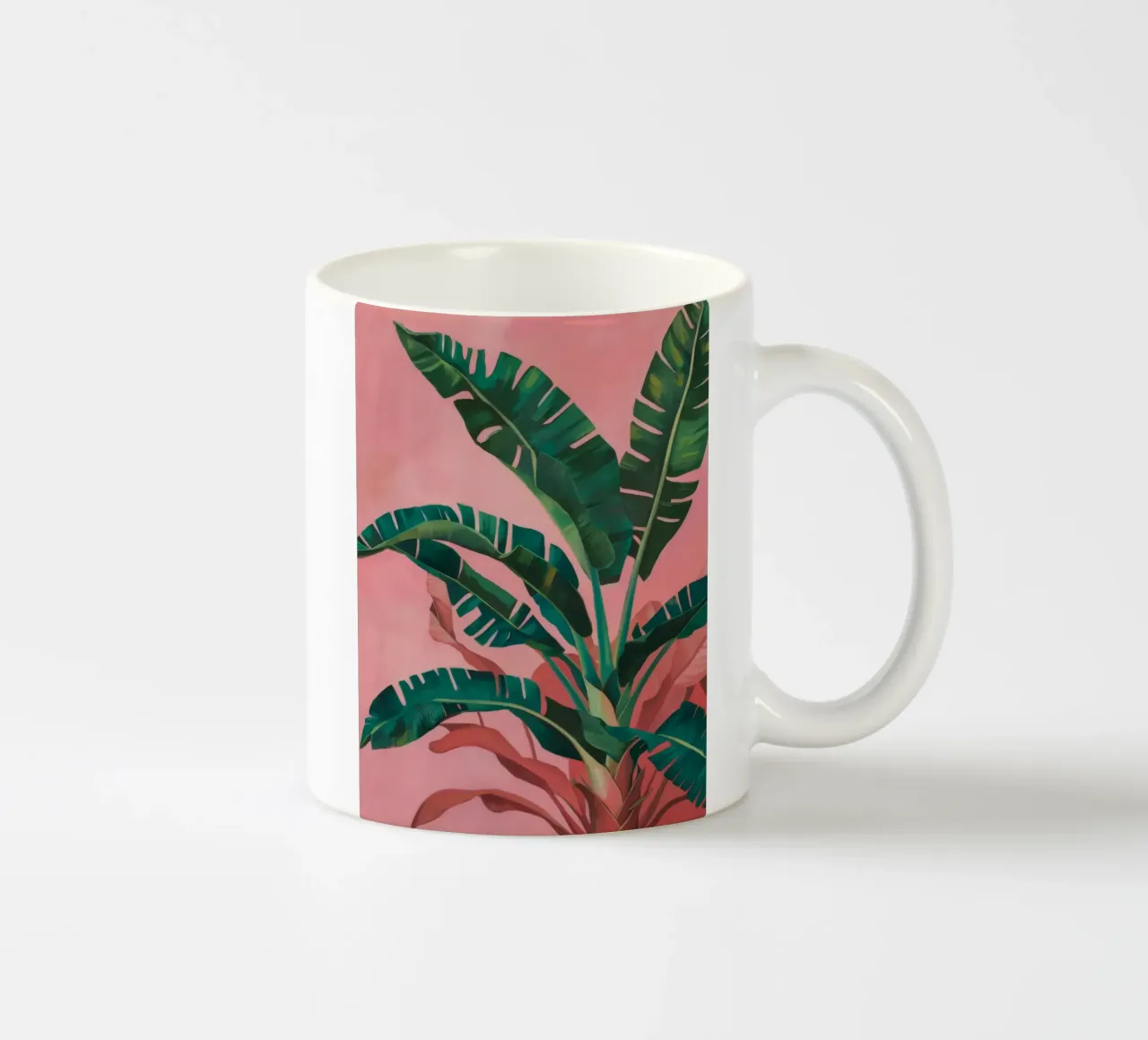 Rosa foglia di banana tazza in ceramica da Pan Denim