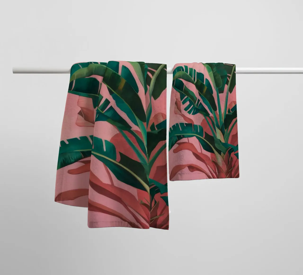 Rosa foglia di banana asciugamano da bagno da Pan Denim