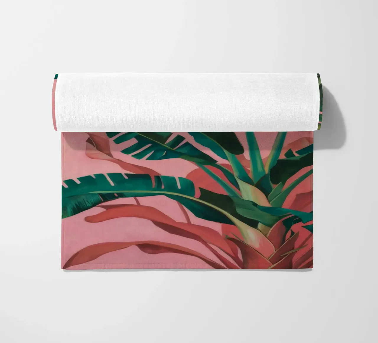 Rosa foglia di banana telo mare da Pan Denim