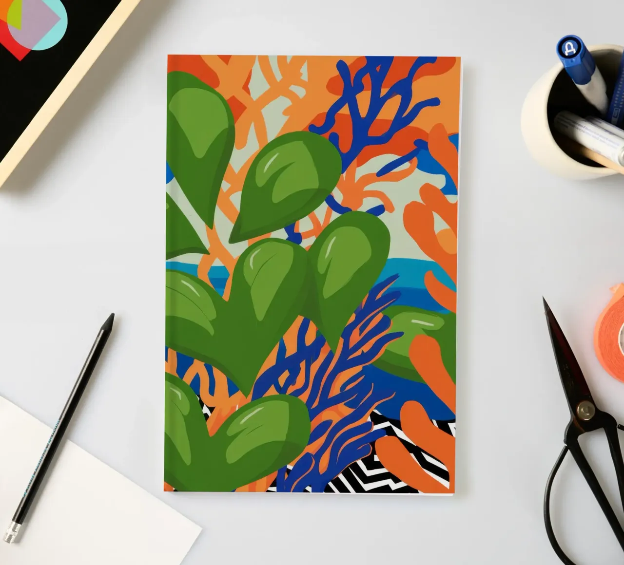 Abstract Foliage Dance notebook by Tiga Bersama
