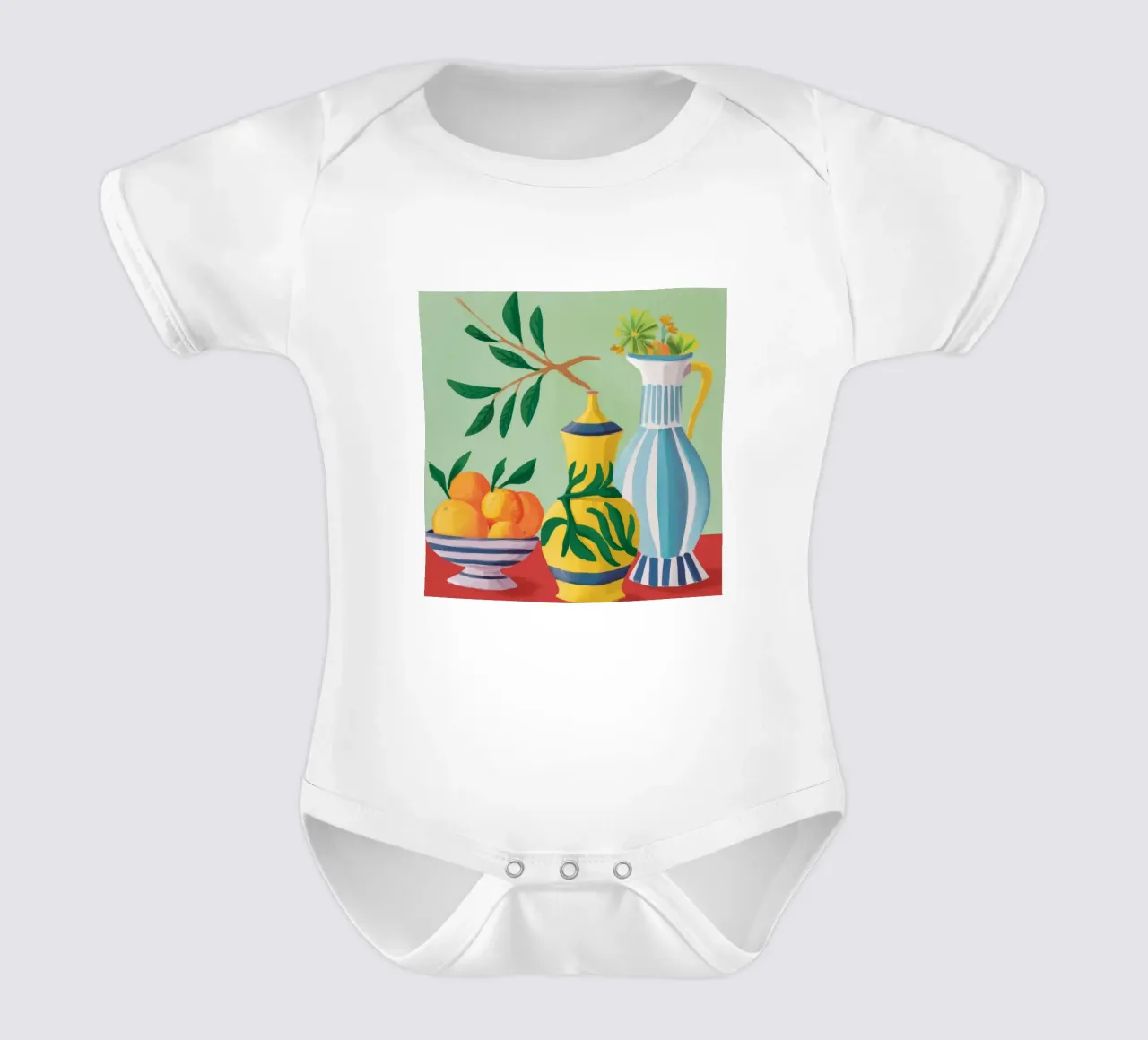 Olivenzweig Harmonie Kurzarm Babybody von Fable Tempa