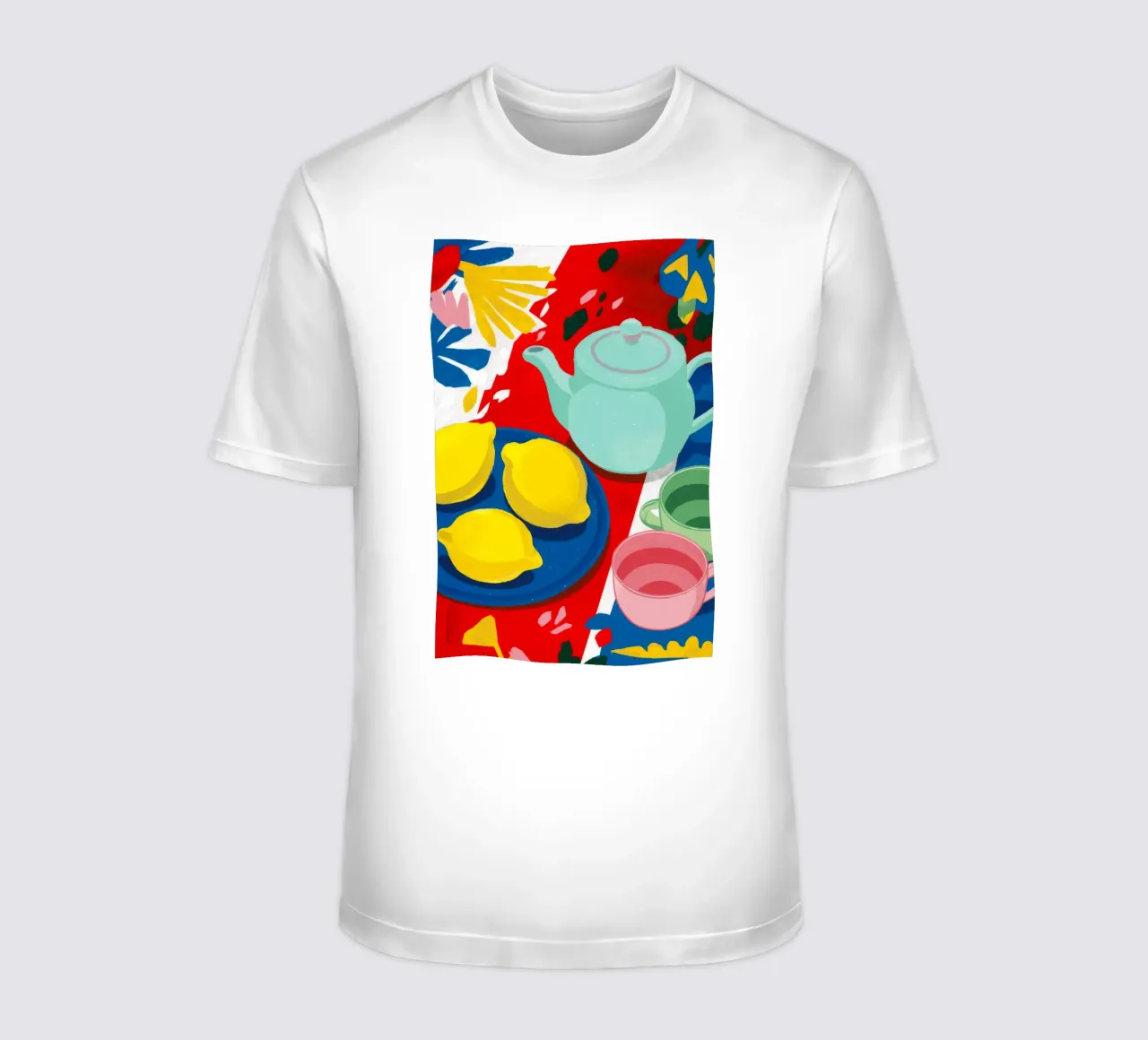 Zitrone Teekanne Abstraktion T-Shirt von Haven Fantasy