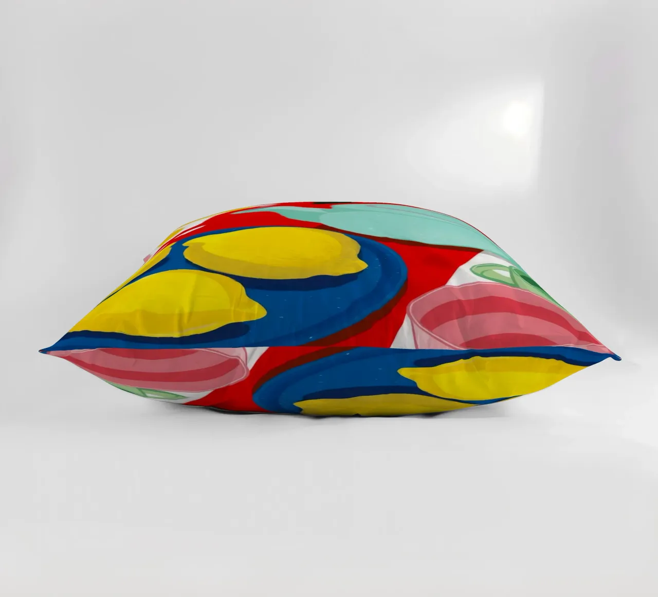 Lemon Teapot Abstraction decorative cushion by Haven Fantasy