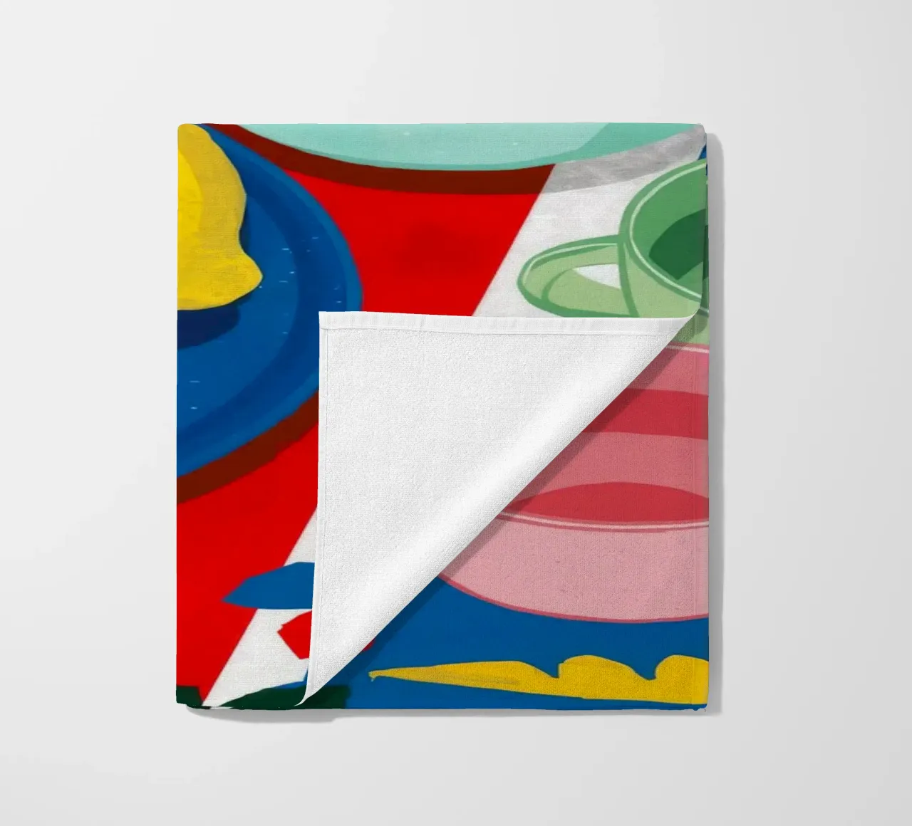 Lemon Teapot Abstraction beach towel by Haven Fantasy