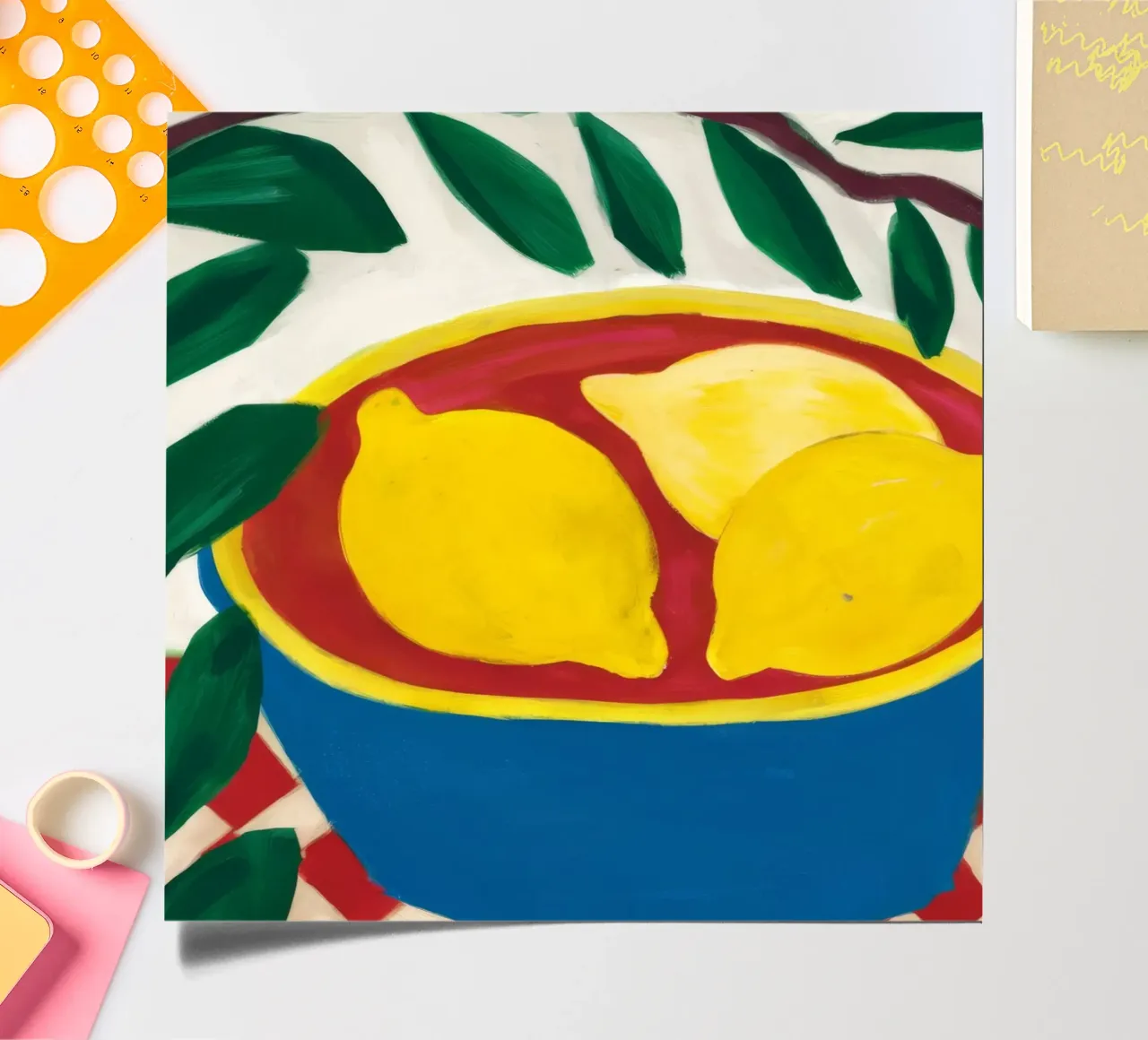 Zitronenschale Verdure Stickerbogen von Tiga Bersama