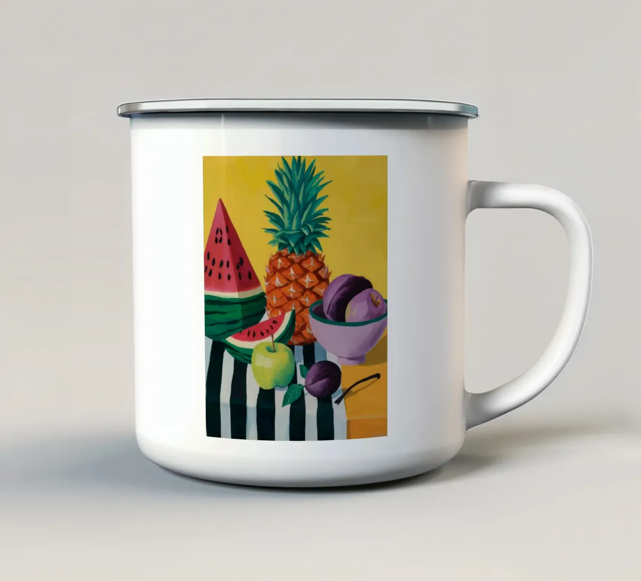 Festa del noir all'ananas tazza in smalto da Fable Tempa