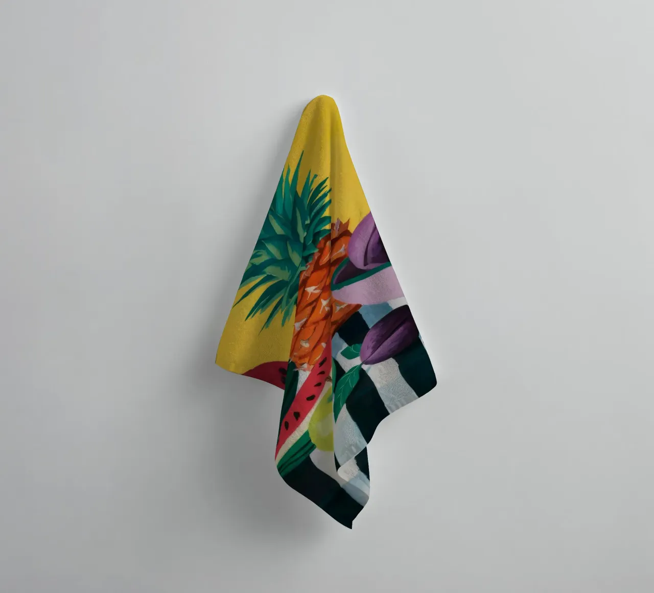 Pineapple Noir Feast towel by Fable Tempa