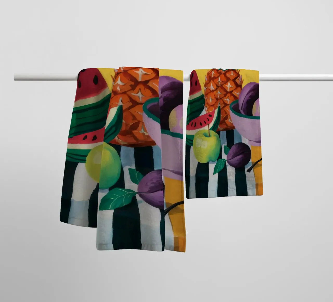 Pineapple Noir Feast towel by Fable Tempa