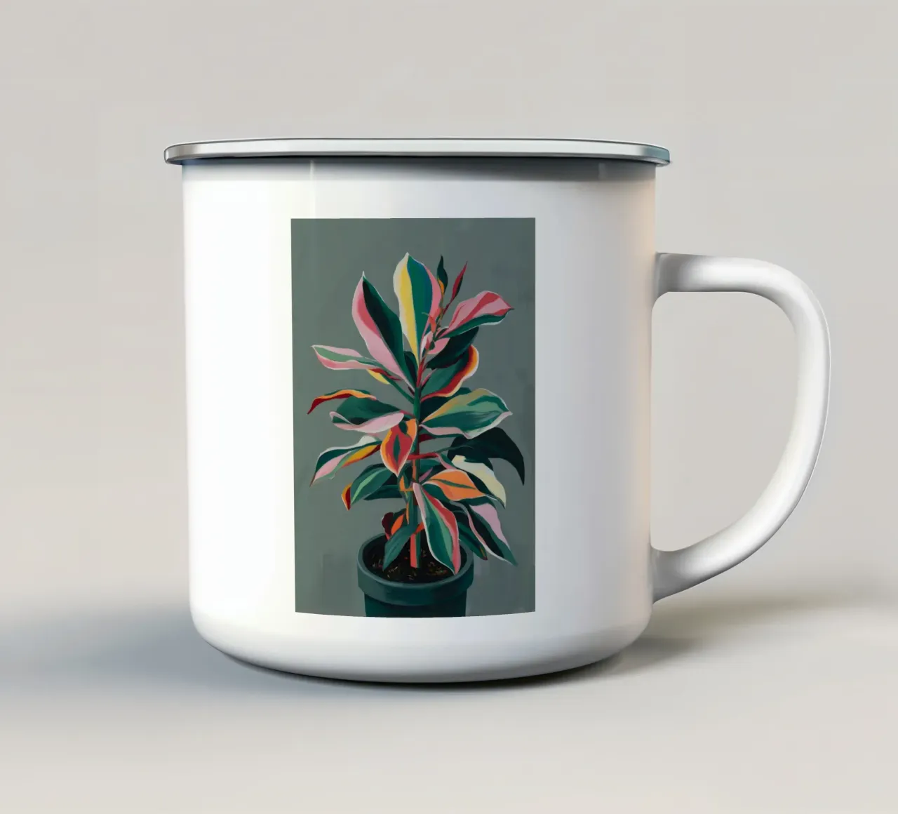 Impianto di gomma Rainbow tazza in smalto da Pan Denim