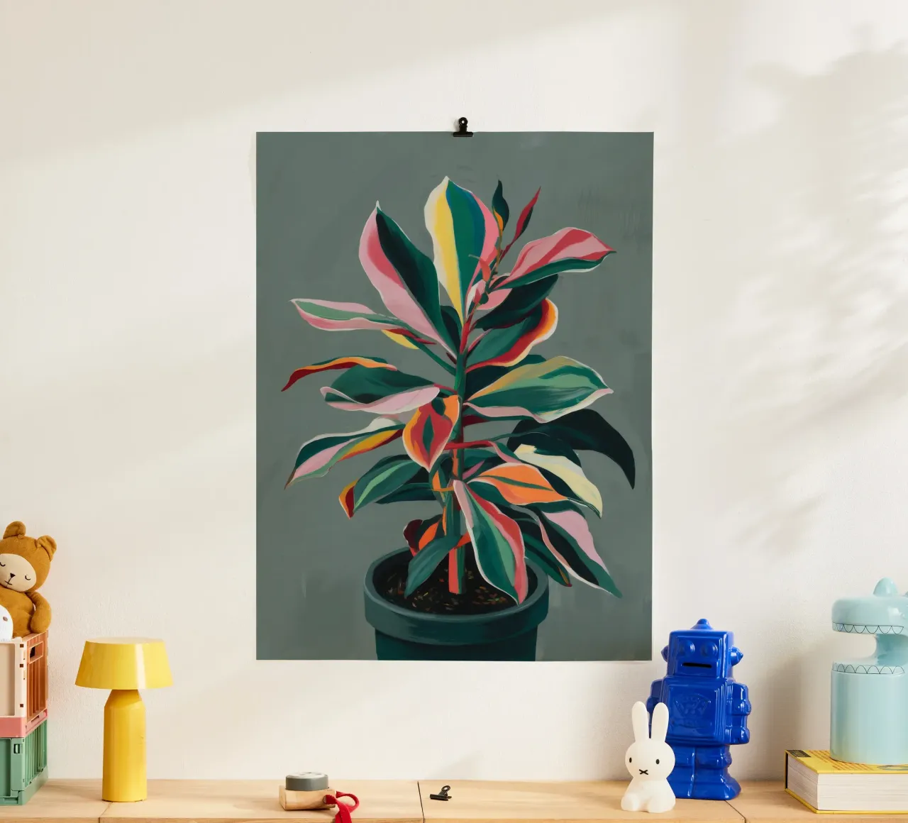 Impianto di gomma Rainbow poster con telaio in plastica da Pan Denim