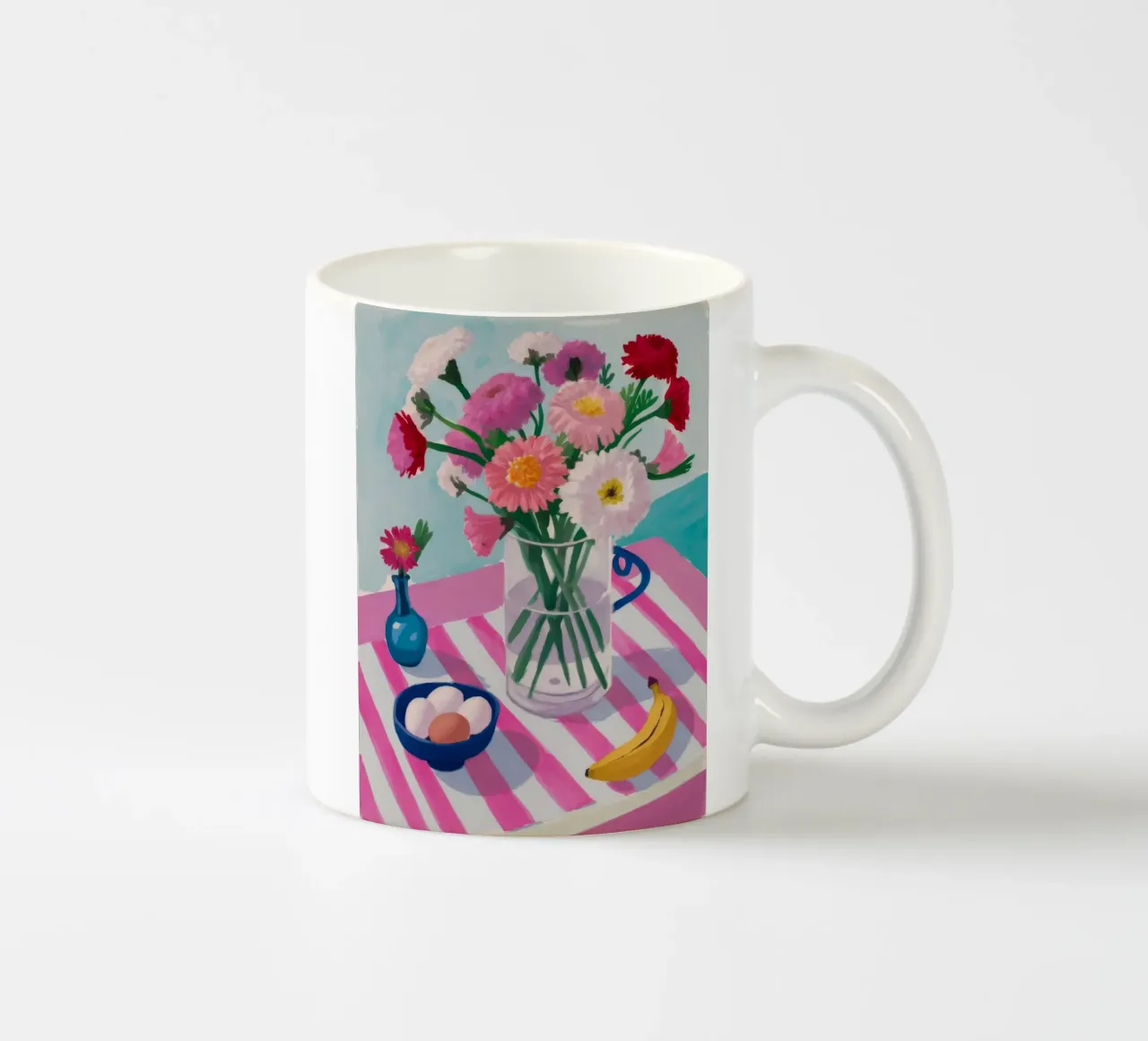 Gestreifte Vase Frühstück Keramik Tasse von Haven Fantasy