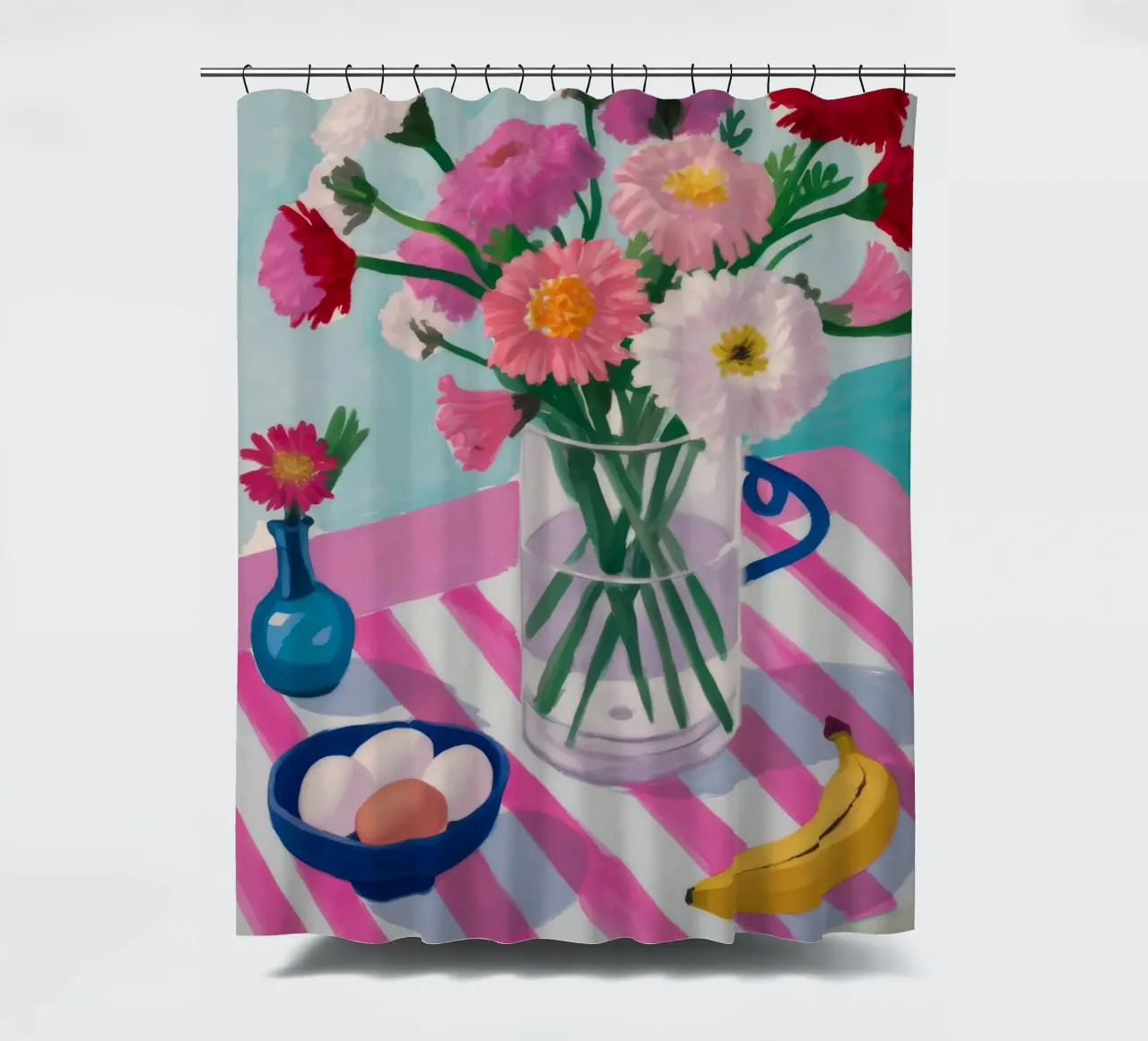 Vaso a righe Colazione tenda da doccia da Haven Fantasy
