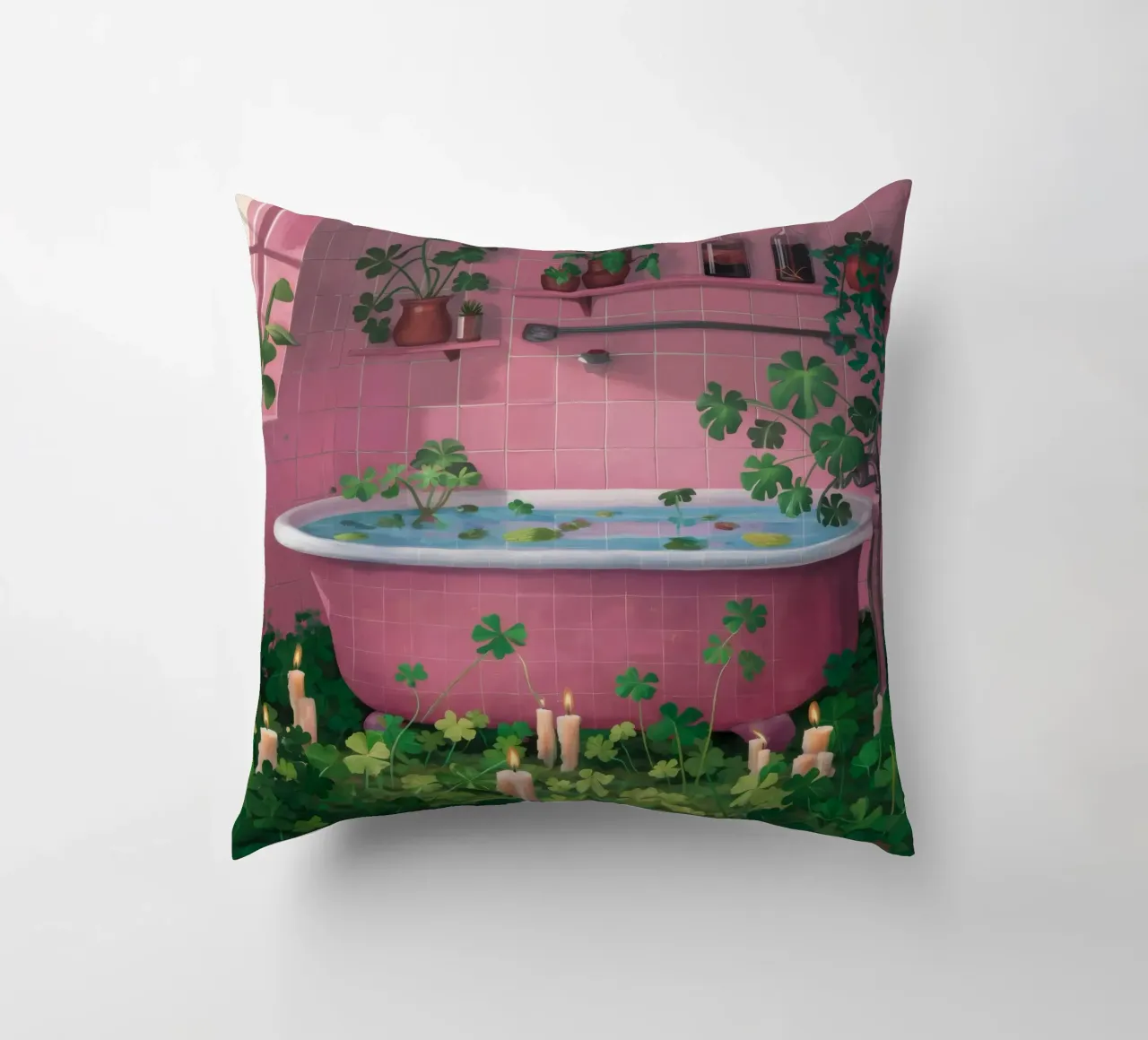 Vasca da bagno rosa Jungle cuscino da Pan Denim