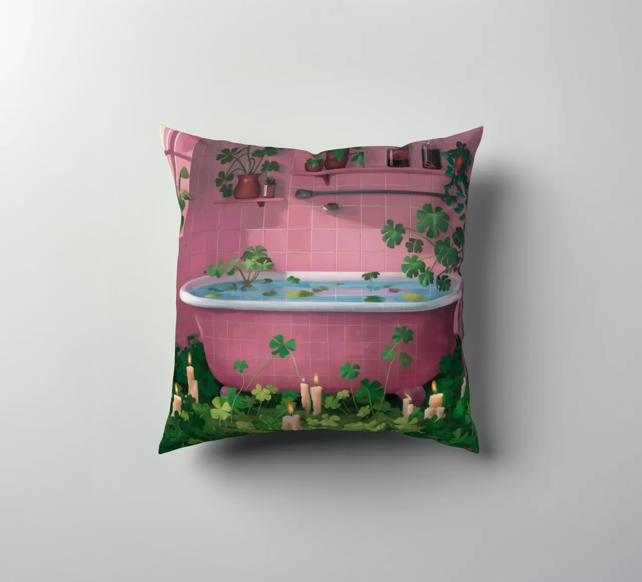 Vasca da bagno rosa Jungle cuscino da Pan Denim