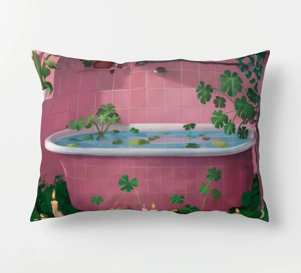 Vasca da bagno rosa Jungle cuscino da Pan Denim