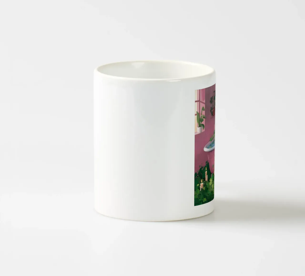 Vasca da bagno rosa Jungle tazza in ceramica da Pan Denim