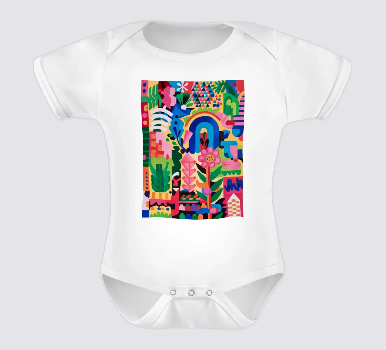Totem della gioia arcobaleno body neonato maniche corte da Tiga Bersama