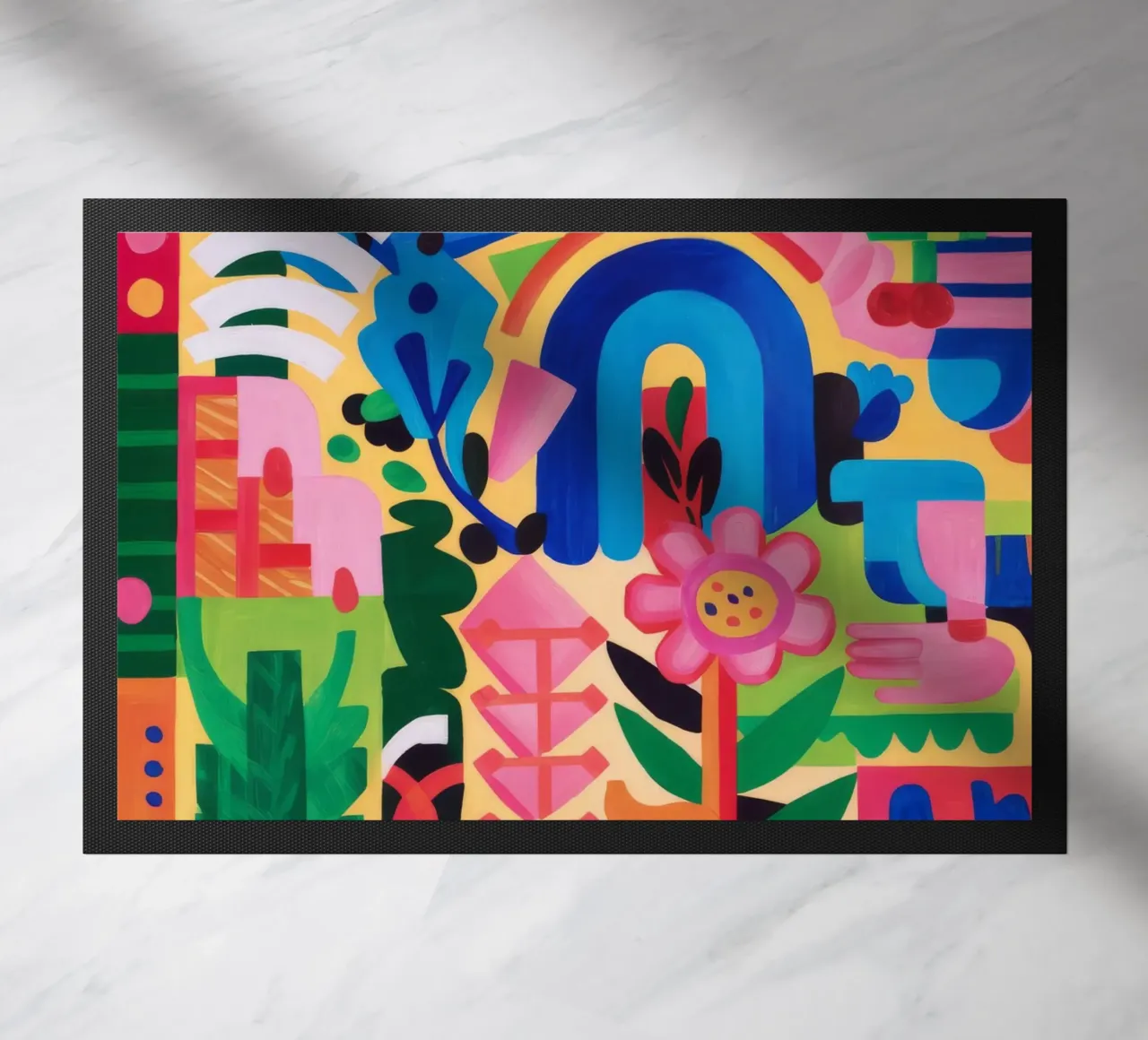 Totem della gioia arcobaleno zerbino da Tiga Bersama