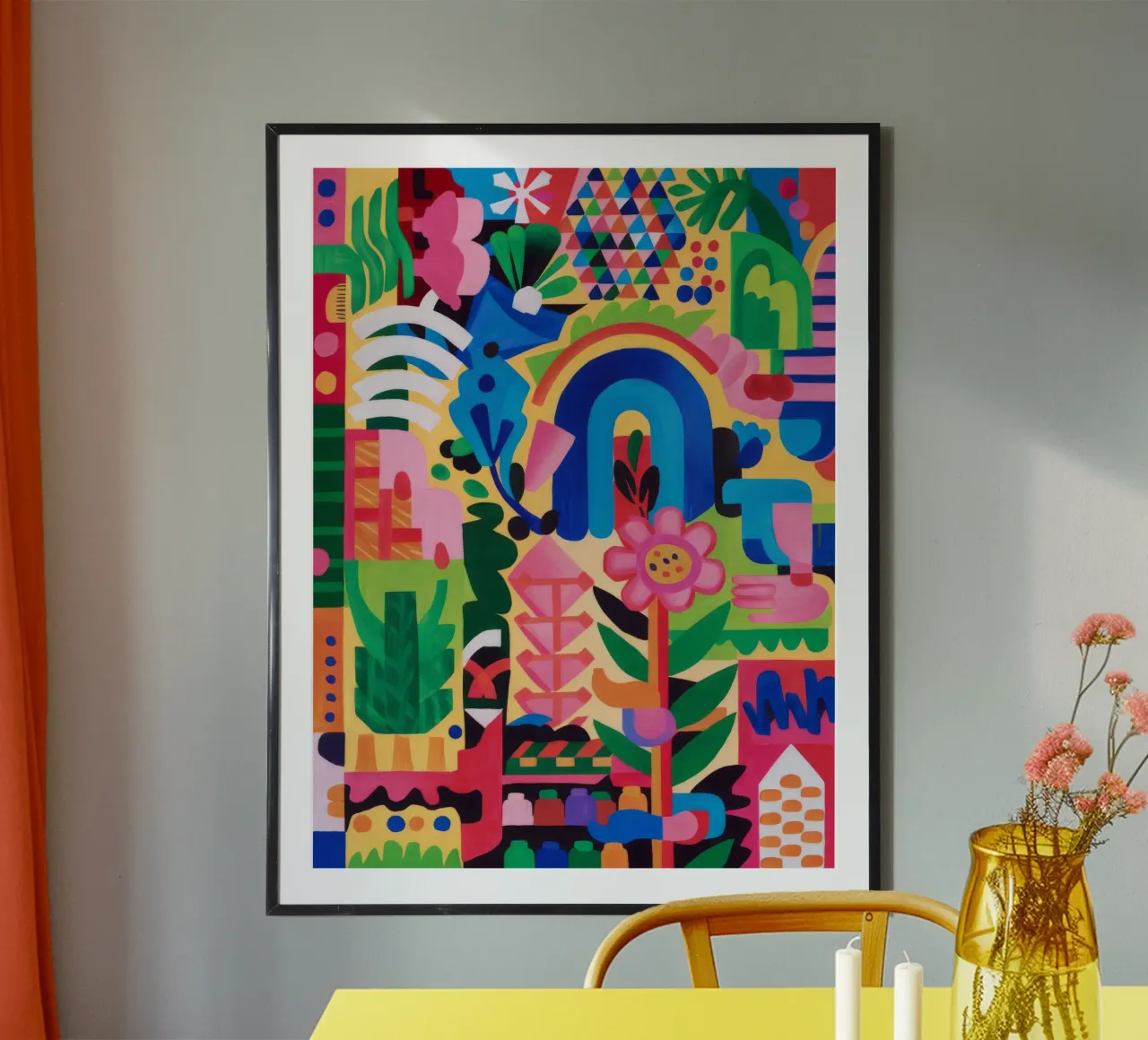 Totem della gioia arcobaleno carta hahnemühle da Tiga Bersama