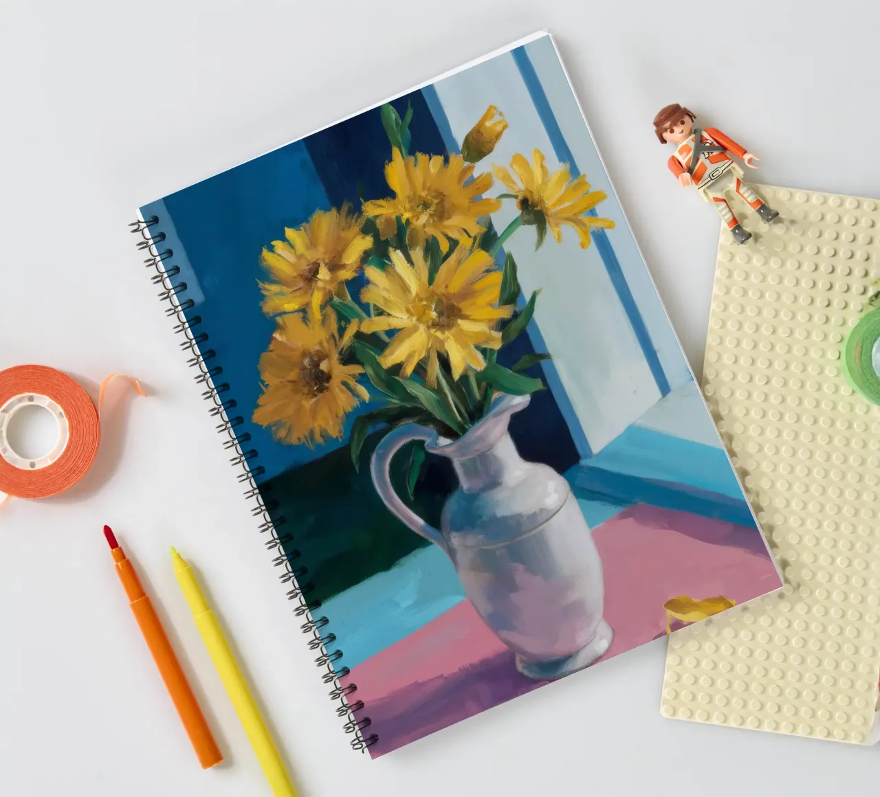 Sunflower Window Sill spiral notebook by Fable Tempa