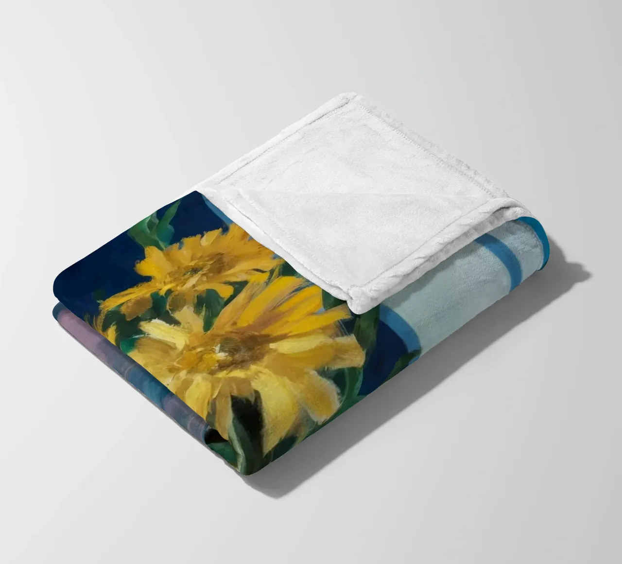 Sunflower Window Sill fleece blanket by Fable Tempa