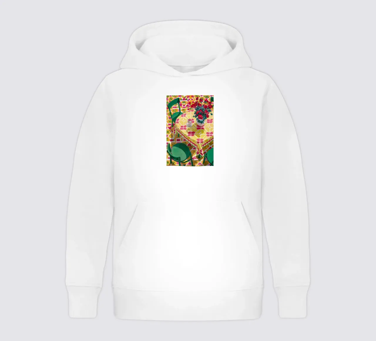 Sedia con motivo a orchidea felpa bambino con cappuccio da Pan Denim