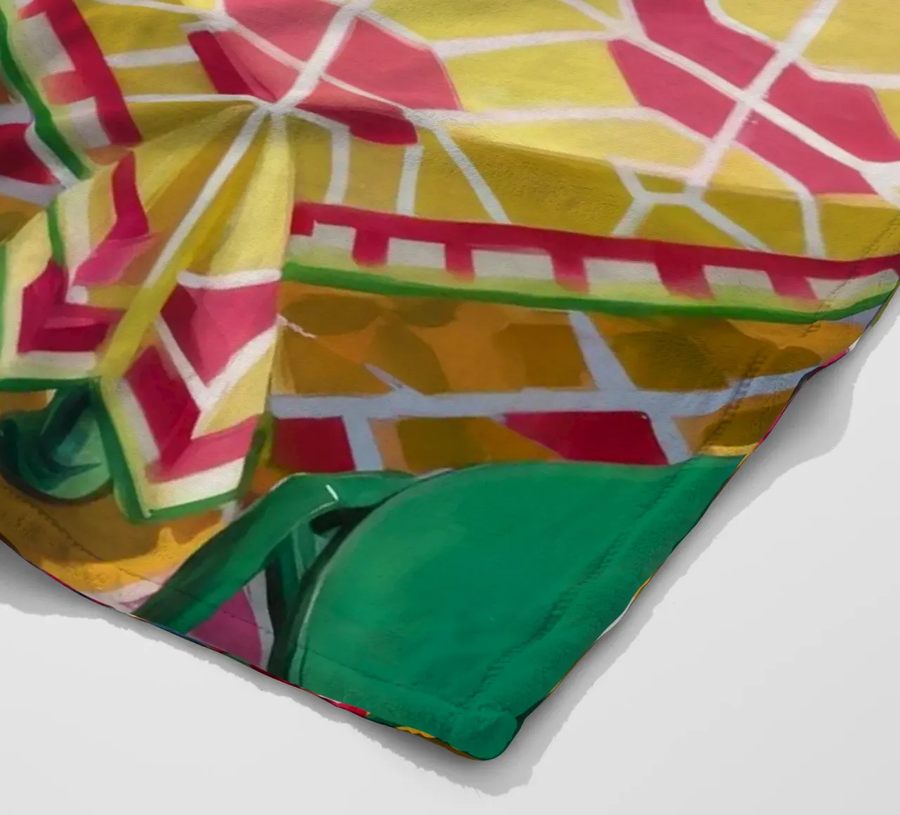 Sedia con motivo a orchidea coperta in pile da Pan Denim