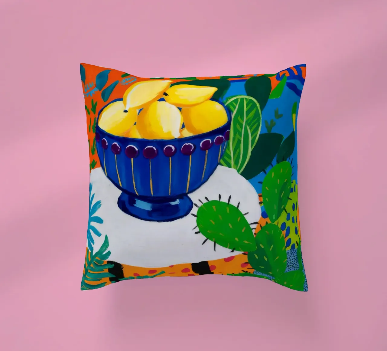 Oasi di cactus e limone cuscino da Tiga Bersama