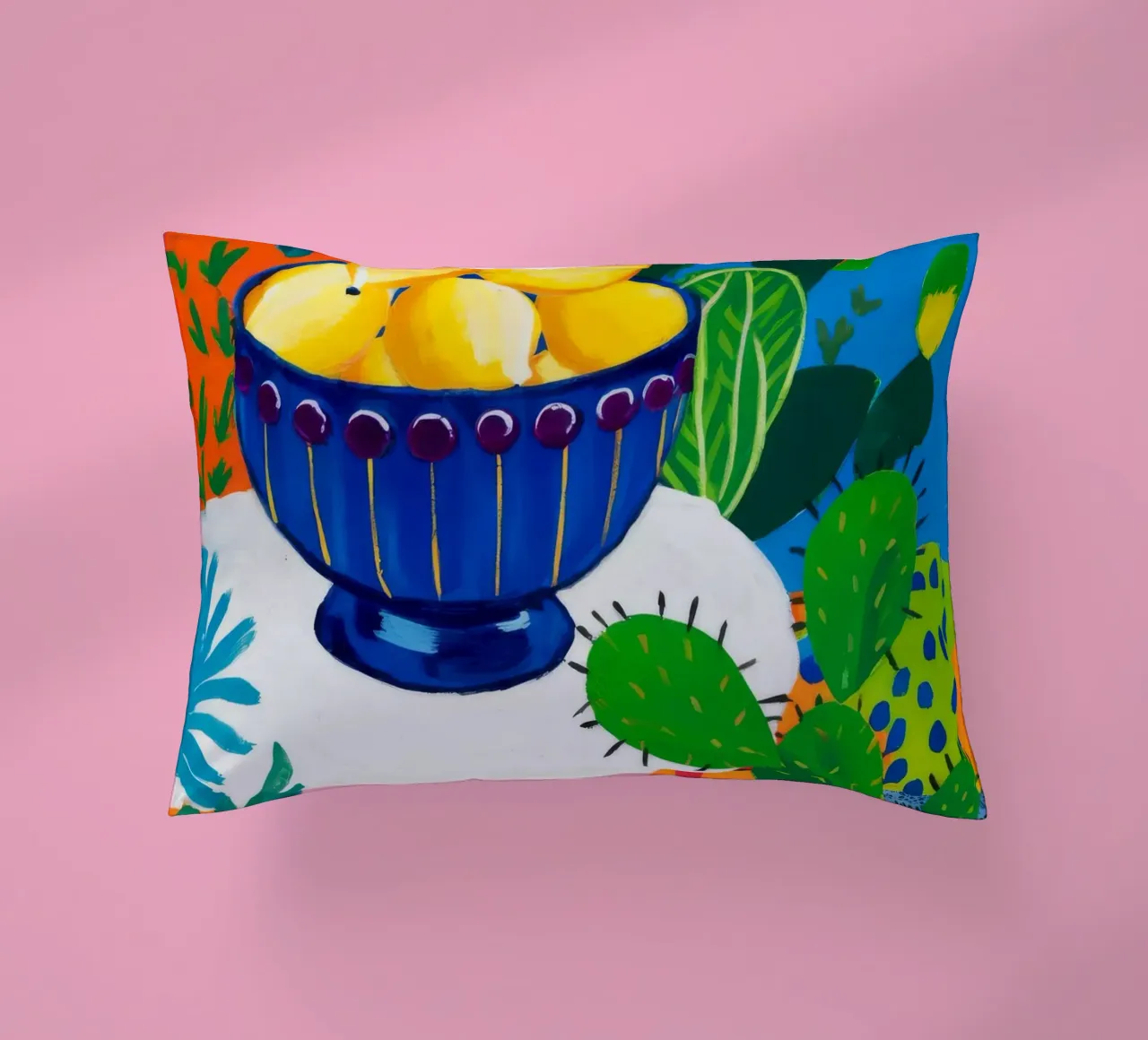 Oasi di cactus e limone cuscino da Tiga Bersama