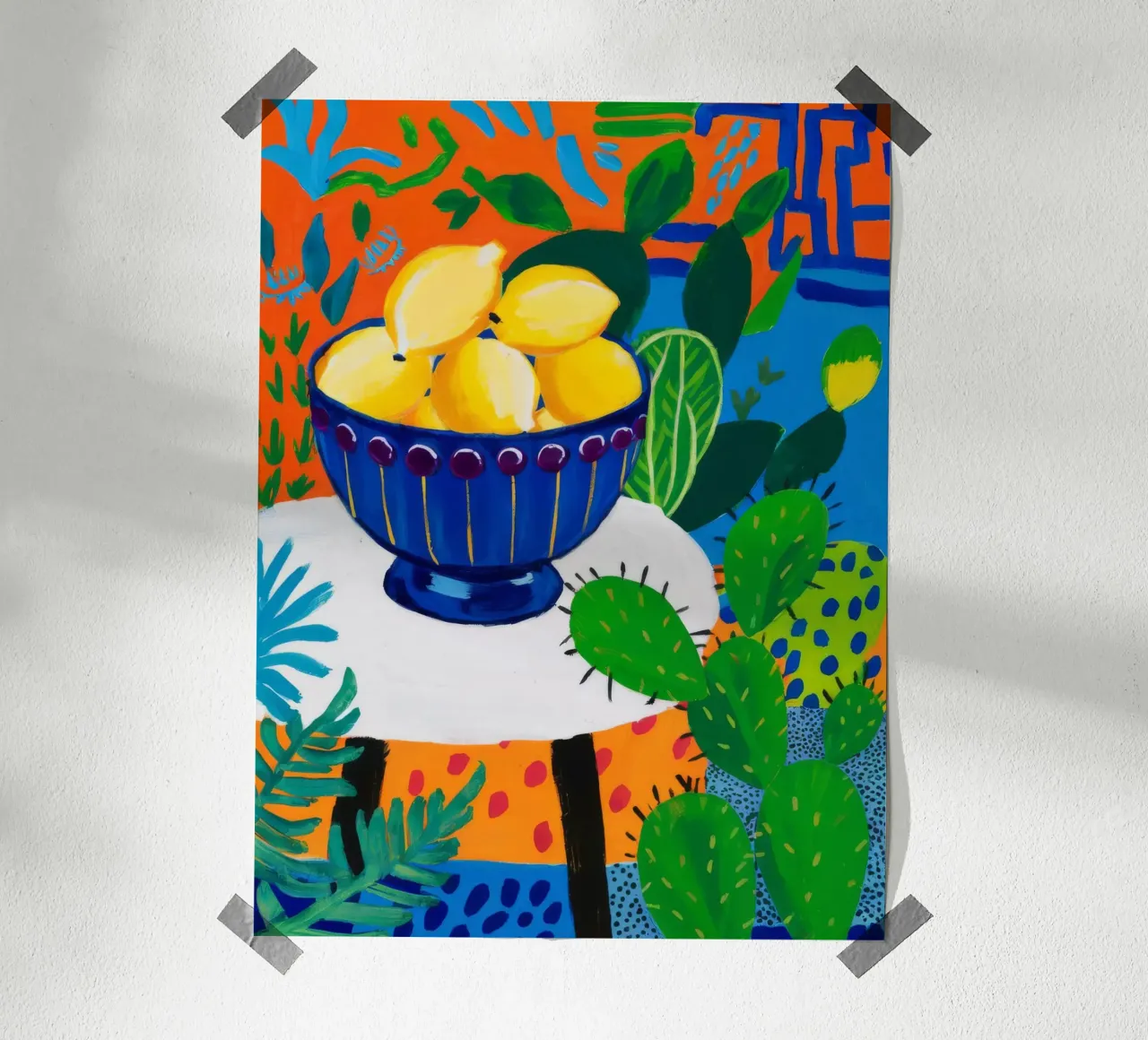 Oasis de cactus et de citron poster de Tiga Bersama