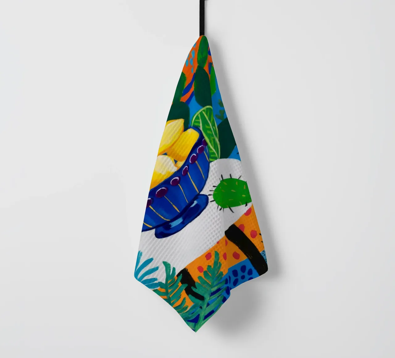 Kaktus-Zitrone-Oase Geschirrtuch von Tiga Bersama