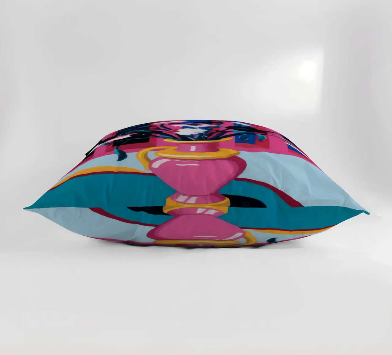 Anemoni in vaso a righe cuscino da Pan Denim