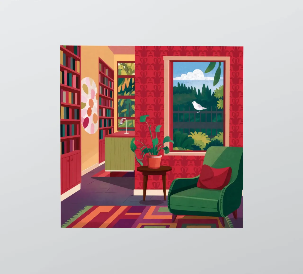 Rainbow Reading Vista sticker by Haven Fantasy