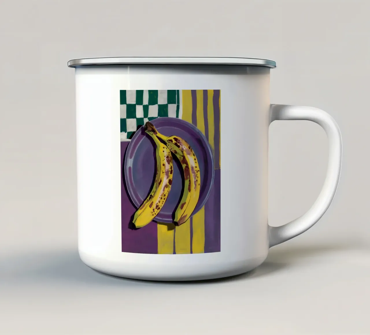 Striscia di banane tazza in smalto da Tiga Bersama