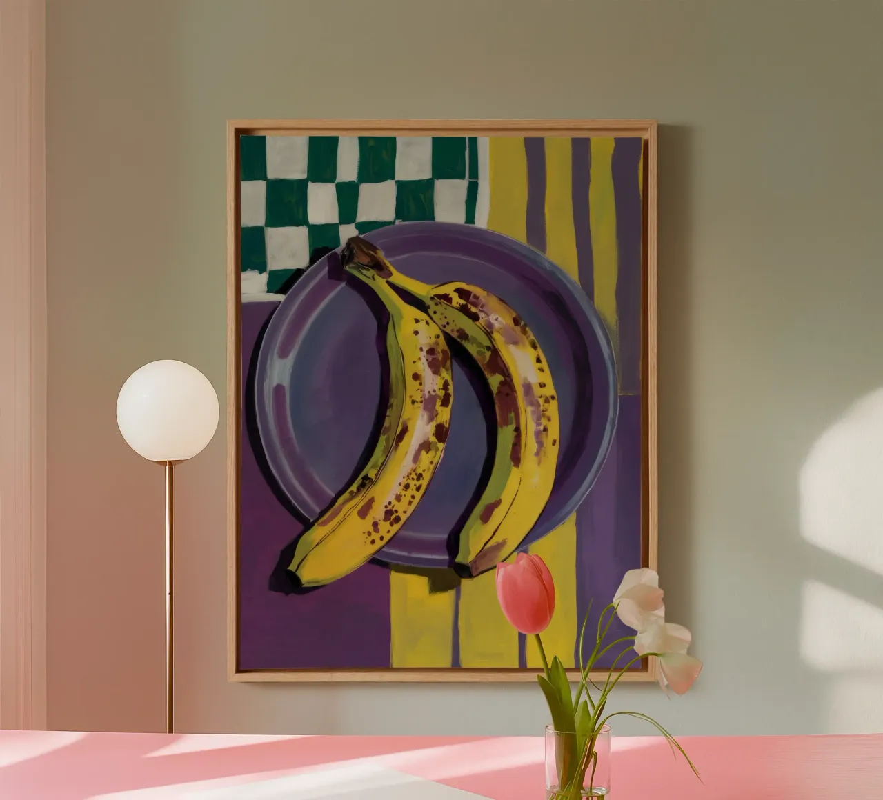 Striscia di banane tela con Cornice a cassetta da Tiga Bersama