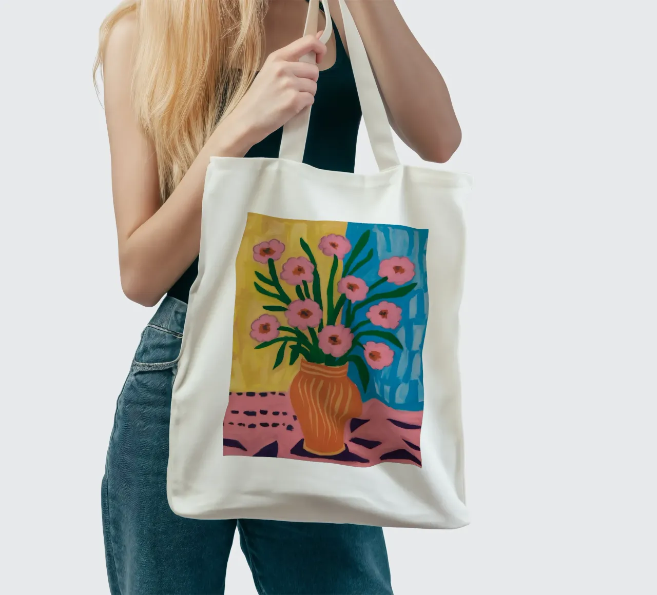 Terracotta Pattern Play borsa in juta da Fable Tempa