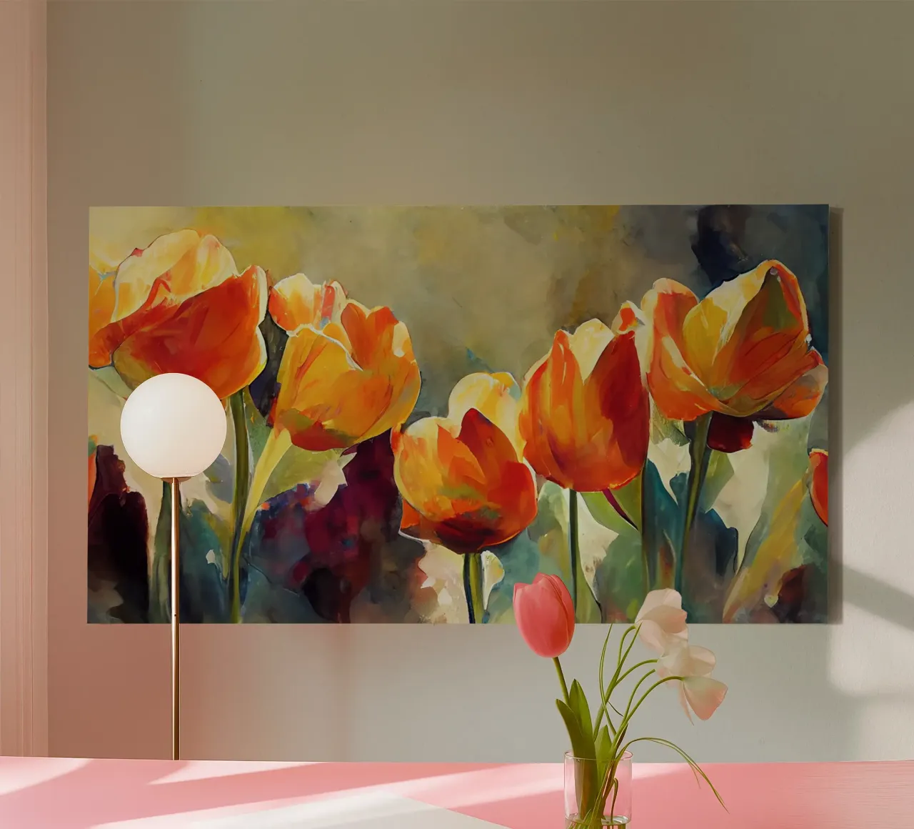 Muurkunst van Imagine canvas met Baklijst van Imagine