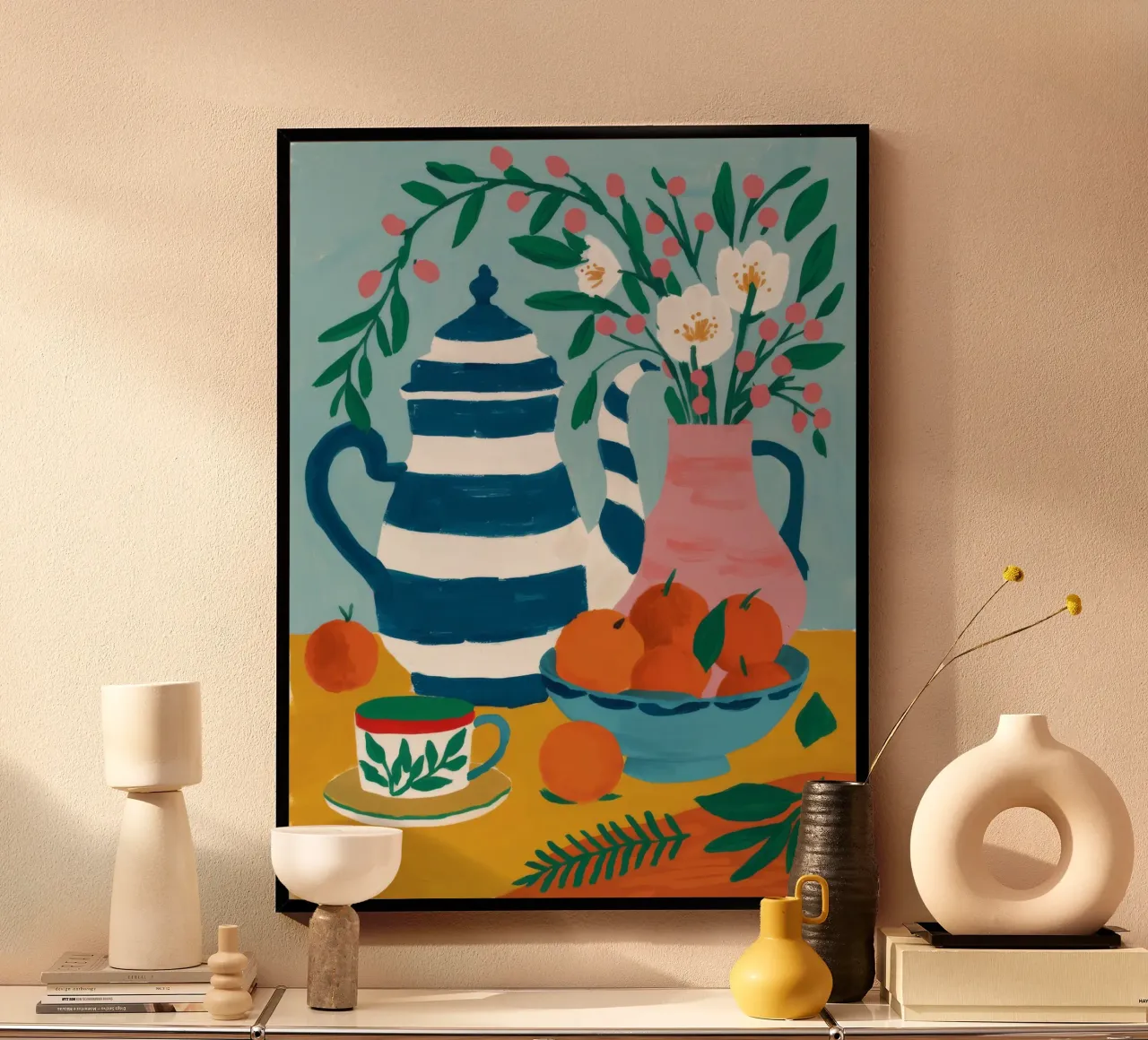 Fiori di brocca a righe carta hahnemühle da Tiga Bersama
