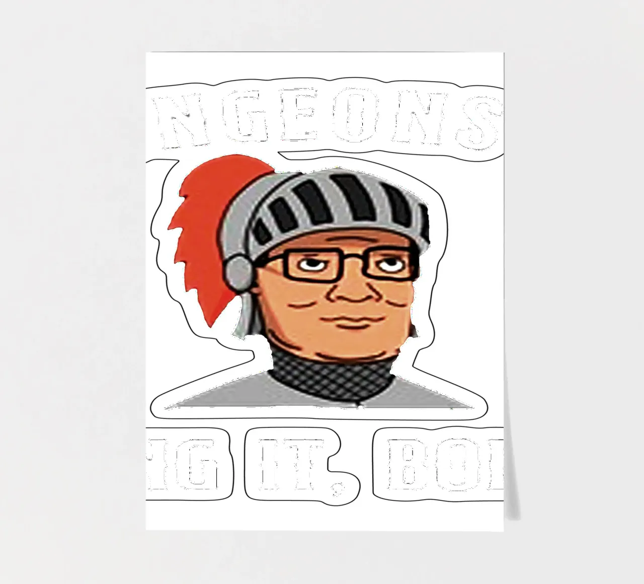 Dungeons e Dang It, Bobby foglio adesivo da drabrenz