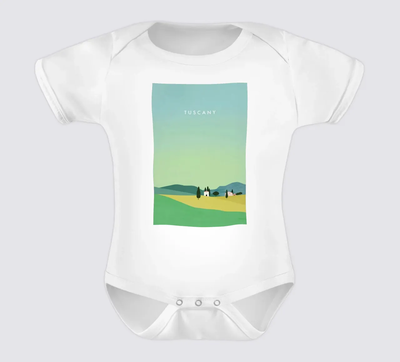 Tuscany short-sleeve baby romper by Katinka Reinke