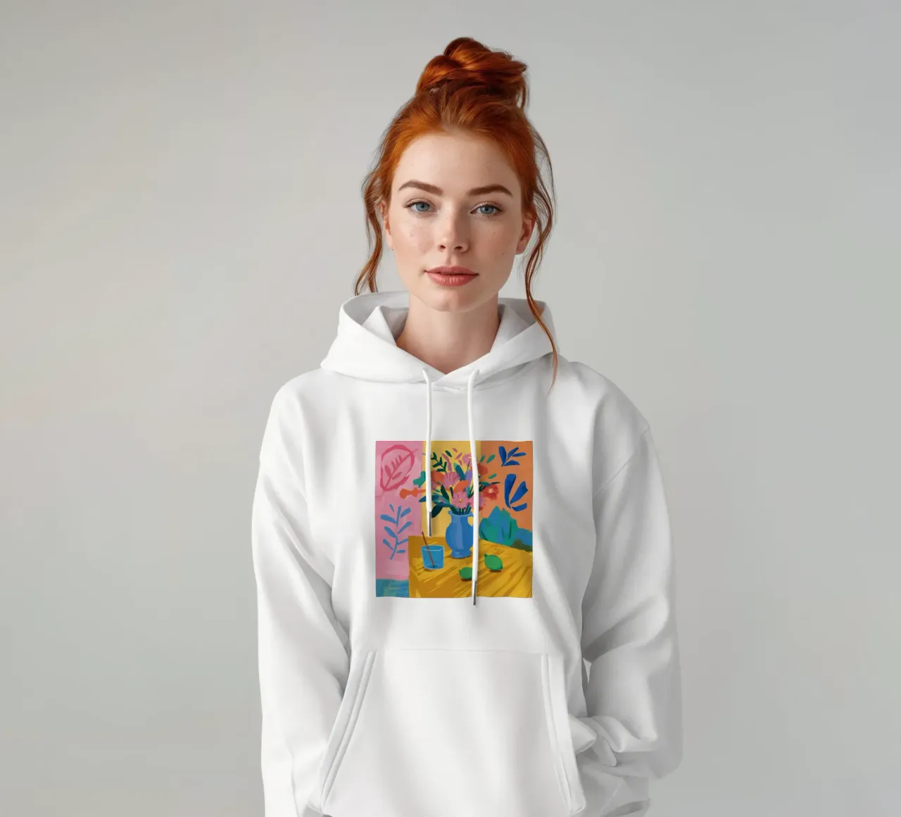 Tiglio e fiore felpa con cappuccio da Pan Denim